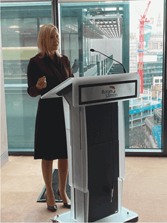 News_Hannah Gurga delivers speech at SFE London Summer Reception